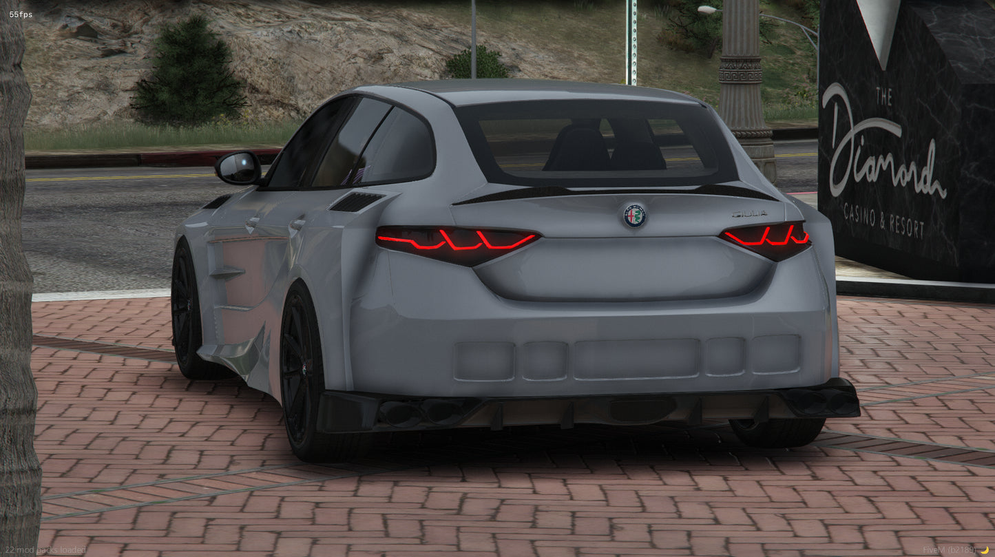 Dev Alfa Romeo Giulia Touring Abflug